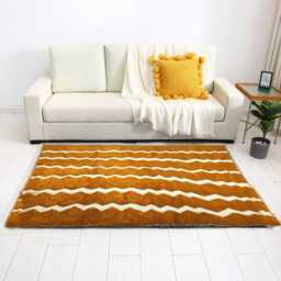 Orange Berber Moroccan Rug Large Handmade Sheep Wool Area Rug - thumbnail 2