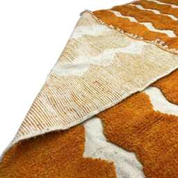 Orange Berber Moroccan Rug Large Handmade Sheep Wool Area Rug - thumbnail 4