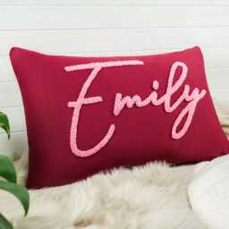 Custom Embroidered Pillow Personalized Gift, Home Decor, Anniversary Boyfriend Gift Idea, Birthday For Him, Throw - thumbnail 2