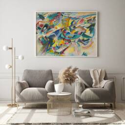 Kandinsky Improvisation Gorge Print, Muted Green Abstract Contemporary Wall Art, Mid-Century Modern Home Decor, Bauhaus Gallery, Gift Poster - thumbnail 3