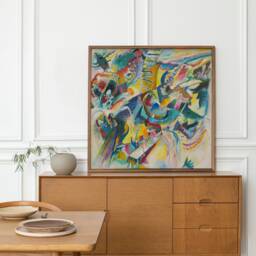 Kandinsky Improvisation Gorge Print, Muted Green Abstract Contemporary Wall Art, Mid-Century Modern Home Decor, Bauhaus Gallery, Gift Poster - thumbnail 2