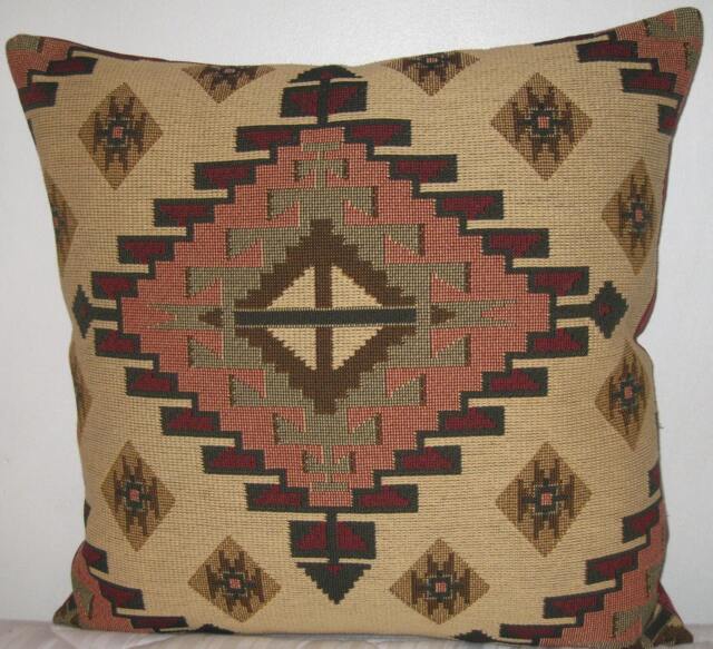 "Chenille Ikat Pattern Decorative Pillow Cover-20""x20" - image 1