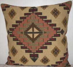 "Chenille Ikat Pattern Decorative Pillow Cover-20""x20"