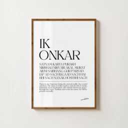 Mool Mantar Ik Onkar Print - Spiritual Wall Art Sikh Home Decor Punjabi Aesthetic Living Room Bedroom - thumbnail 1