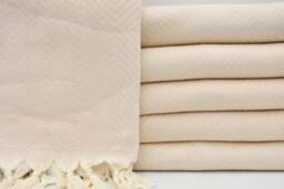 Turkish Blanket, Bed Cover, 75x91, Misty Rose Color Blanket, Turkish Bedspread, Bedroom Blanket, Cotton Throw, Bed Rug, Turkish Towel, B3-Dreamb - thumbnail 1