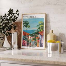 Venezuela Travel Poster Tropical Botanical Wall Art - thumbnail 2
