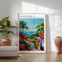 Venezuela Travel Poster Tropical Botanical Wall Art - thumbnail 3