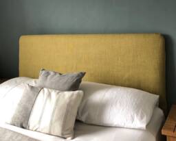 Headboard Cover - Olive Linen Stle, Custom Made To Fit Existing Headboard, See Description For Full Details