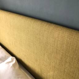 Headboard Cover - Olive Linen Stle, Custom Made To Fit Existing Headboard, See Description For Full Details - thumbnail 2