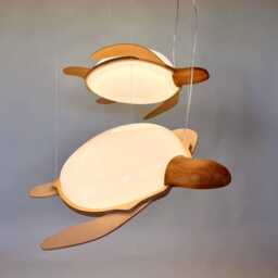 Handmade Sea Turtle Lamp Coastal Dining Lighting
