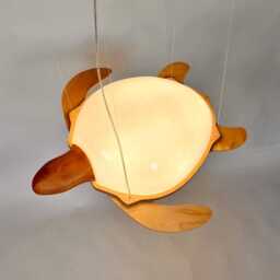 Handmade Sea Turtle Lamp Coastal Dining Lighting - thumbnail 2