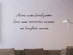 Home Is Where Family Gathers Wall Decal Room Quote Sayings Vinyl Letters - Vwaq - thumbnail 1