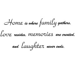 Home Is Where Family Gathers Wall Decal Room Quote Sayings Vinyl Letters - Vwaq - thumbnail 2