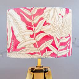 Pink Lampshade Hot Tropical 20cm 25cm 30cm 35cm 40cm Drum Lamp Shade - Shade, Handmade Home Decor Ceiling Table - thumbnail 3