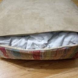 Kilim Pouf Square 24x24x8 Inches Patchwork Pouf Poufs Floor Pillow Cover Oversize Anatolian Home Decor - thumbnail 4
