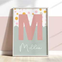 Set Of 6 Personalised Mermaids Prints, Poster in Pastel, Ocean Nursery Print, Sea Decor, Teen Girl Bedroom Decor - thumbnail 3