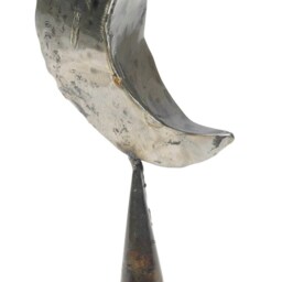 Christmas Tree Topper, Steel Crescent Moon, Rustic Holiday Decor - thumbnail 2