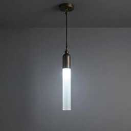 Modern Nordic Minimalist Cylinder Light Black & Glass Tube Pendant Simple Hanging Lamp For Bedroom Or Entryway Contemporary Soft Glow - thumbnail 2