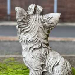 Cute Westie Dog Statue Concrete Figurine Outdoor Terrier Yorkie Sculpture Stone Ornament Dog Lover Gift Lawn Decoration Yard Art - thumbnail 3