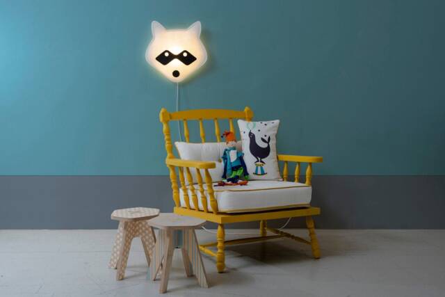 Children Wall Lamp. Raccoon - image 1