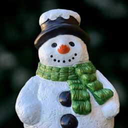 Fantasy Snowman Statue Concrete Winter Figure Christmas Decoration Snowman Lover Gift Front Door Ornament Yard Art Handmade - thumbnail 4
