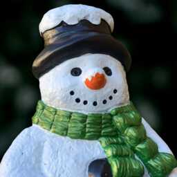 Fantasy Snowman Statue Concrete Winter Figure Christmas Decoration Snowman Lover Gift Front Door Ornament Yard Art Handmade - thumbnail 3