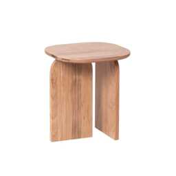 Handmade Acacia Wood Side Table Modern Minimalist Accent Stool - thumbnail 2