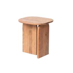 Handmade Acacia Wood Side Table Modern Minimalist Accent Stool - thumbnail 3