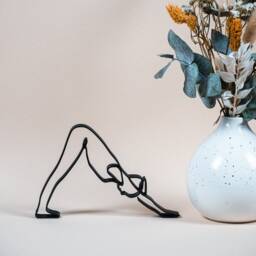 Yoga Figure Downward Dog - Line Art 3D Print Modern Decoration & Gift For Asana - thumbnail 1