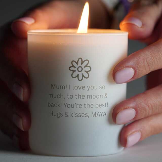 Mother's Day Candle Gift Refillable Candles 250G/150G For Mothers Her Cotton Wick Personalised Message - image 1
