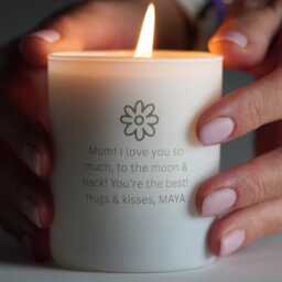 Mother's Day Candle Gift Refillable Candles 250G/150G For Mothers Her Cotton Wick Personalised Message - thumbnail 1