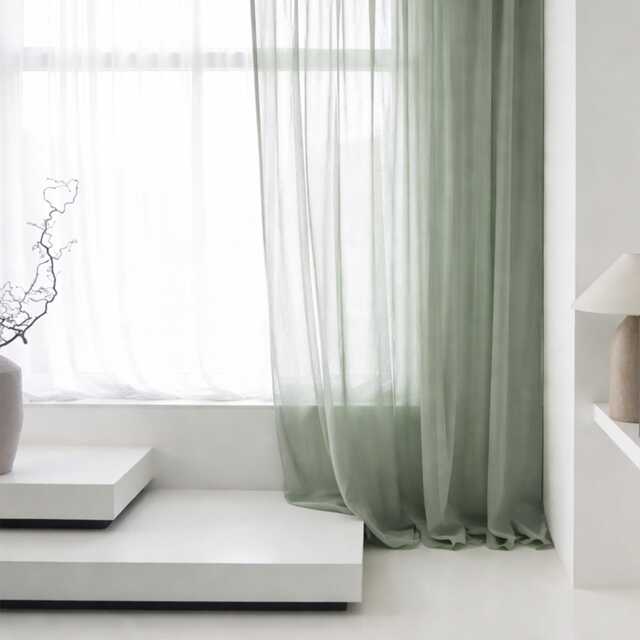Sheer Linen Grommet Curtains, Eyelet Curtains - image 1