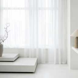 Sheer Linen Grommet Curtains, Eyelet Curtains - thumbnail 4