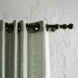 Sheer Linen Grommet Curtains, Eyelet Curtains - thumbnail 3