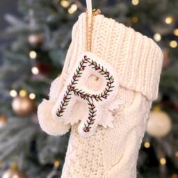 Personalized Christmas Felt Letter Ornament Handmade Monogram Decor - thumbnail 2