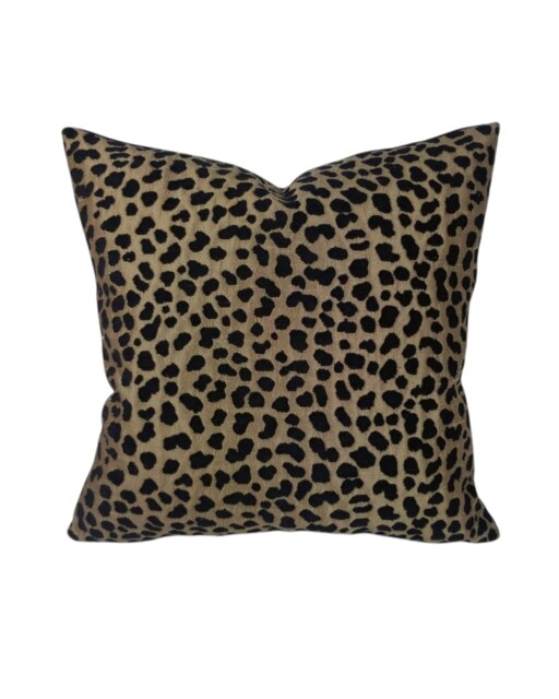 "Leopard Print Cushion Covers- Bronze - Luxurious Animal Print Chenille 16"", 18"", 22"", 24"" & 18"" X 12"", 20"" 14" - image 1