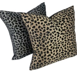 "Leopard Print Cushion Covers- Bronze - Luxurious Animal Print Chenille 16"", 18"", 22"", 24"" & 18"" X 12"", 20"" 14" - thumbnail 2