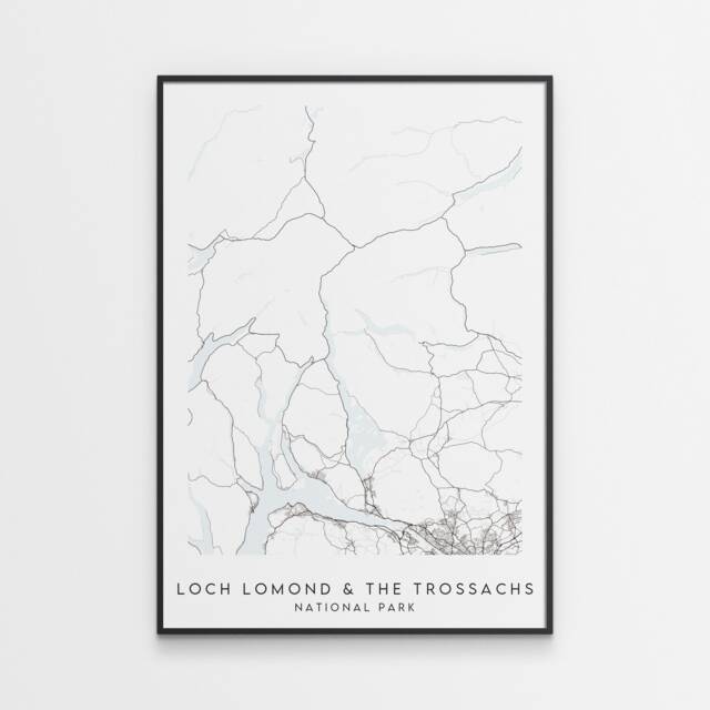 Loch Lomond & The Trossachs Map Print - Minimal National Park Poster Art - image 1