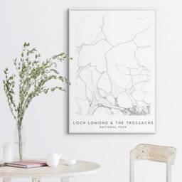 Loch Lomond & The Trossachs Map Print - Minimal National Park Poster Art - thumbnail 3