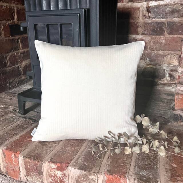 1456. Cream Herringbone 100% Cotton Cushion Cover, Size 16x16 - image 1