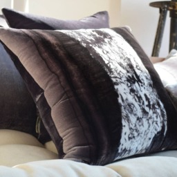Black Silk Velvet Throw Pillow Cover 20 - thumbnail 2