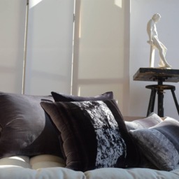Black Silk Velvet Throw Pillow Cover 20 - thumbnail 3
