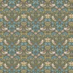 Custom Made William Morris Strawberry Thief Teal Blackout/Lining Curtains Pinch /Triple/Double Pleat - thumbnail 3