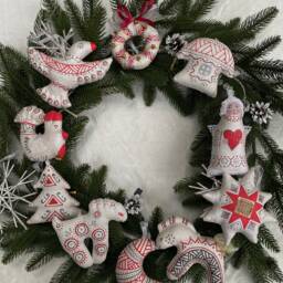 Silver & Red Christmas Firebird Tree Decoration Eco-Friendly Gift Handmade Gift Ukrainian Handmade - thumbnail 4