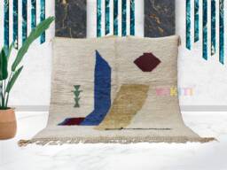 Yakiti - 8X8Ft Moroccan Rug, Beni Ourain Area Modern Wool Living Room Beniourain Handmade Soft Carpet, 250 cm X 247 - thumbnail 1
