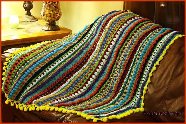 Digital Download PDF Written Crochet Pattern For The Color Pop Baby Blanket - image 1