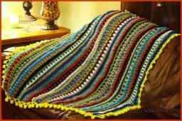 Digital Download PDF Written Crochet Pattern For The Color Pop Baby Blanket - thumbnail 1