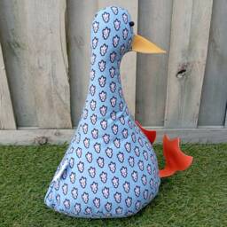 Cool Canard Doorstop/Bookend. Blue & Black. Flat Packed. Funny Doorstops Duck Decor House Warming - Unique Gift Diy Doorstop Popular - thumbnail 2