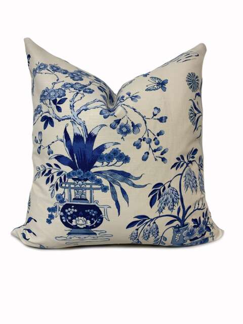Schumacher Ming Vase Porcelain Double Sided Cushion Cover Pillow - image 1