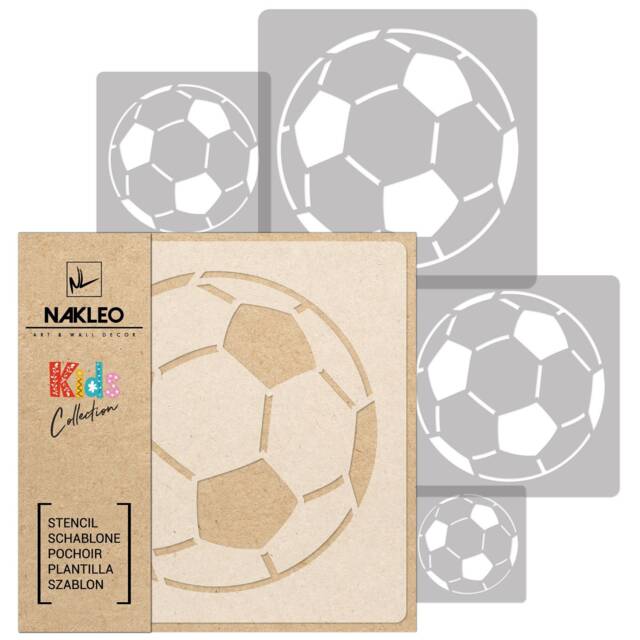 Soccer Ball Wall Stencil Set Reusable Diy Kids Room Decor - image 1
